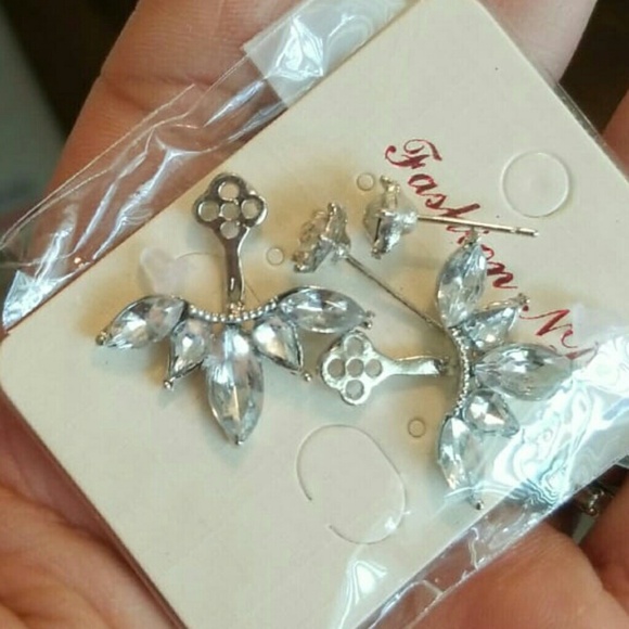 Fashion Earing Big Crystal Silver plated ear - Picture 4 of 4